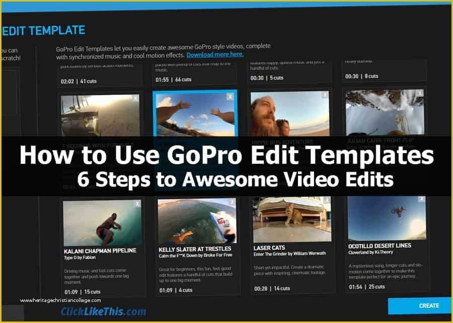 Free Video Editing Templates Of How to Use Gopro Edit Templates 6 Steps to Awesome Video