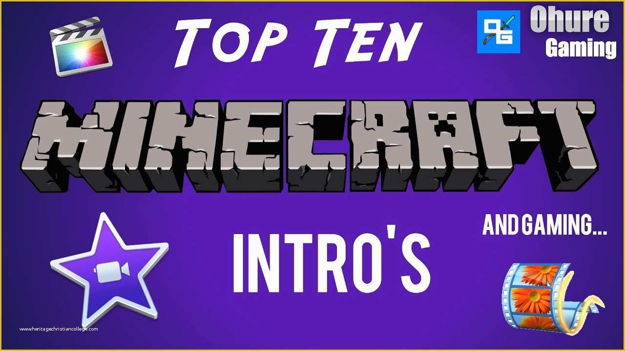 Free Video Intro Templates iMovie Of Free top Ten Minecraft Intro Templates