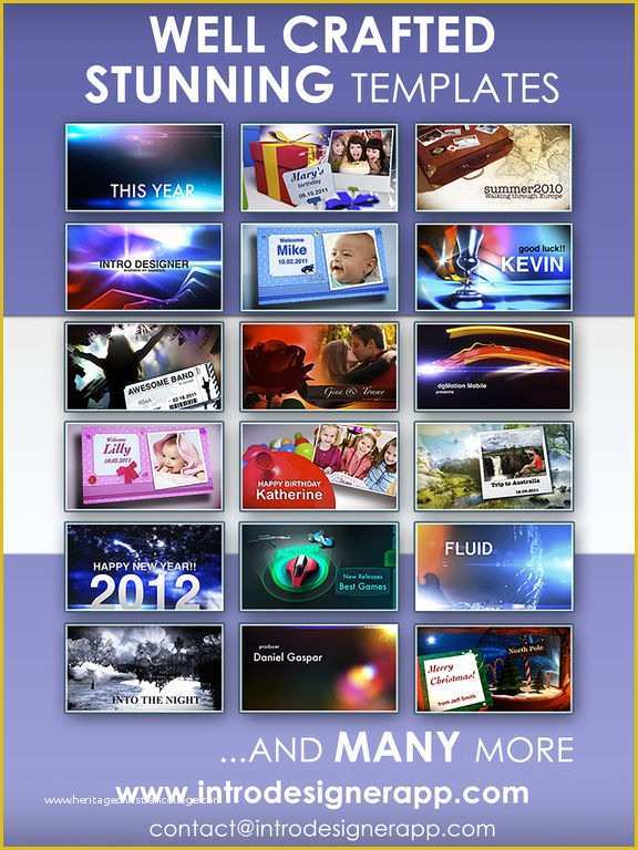 Free Video Intro Templates iMovie Of Intro Designer for iMovie and Youtube On the App Store