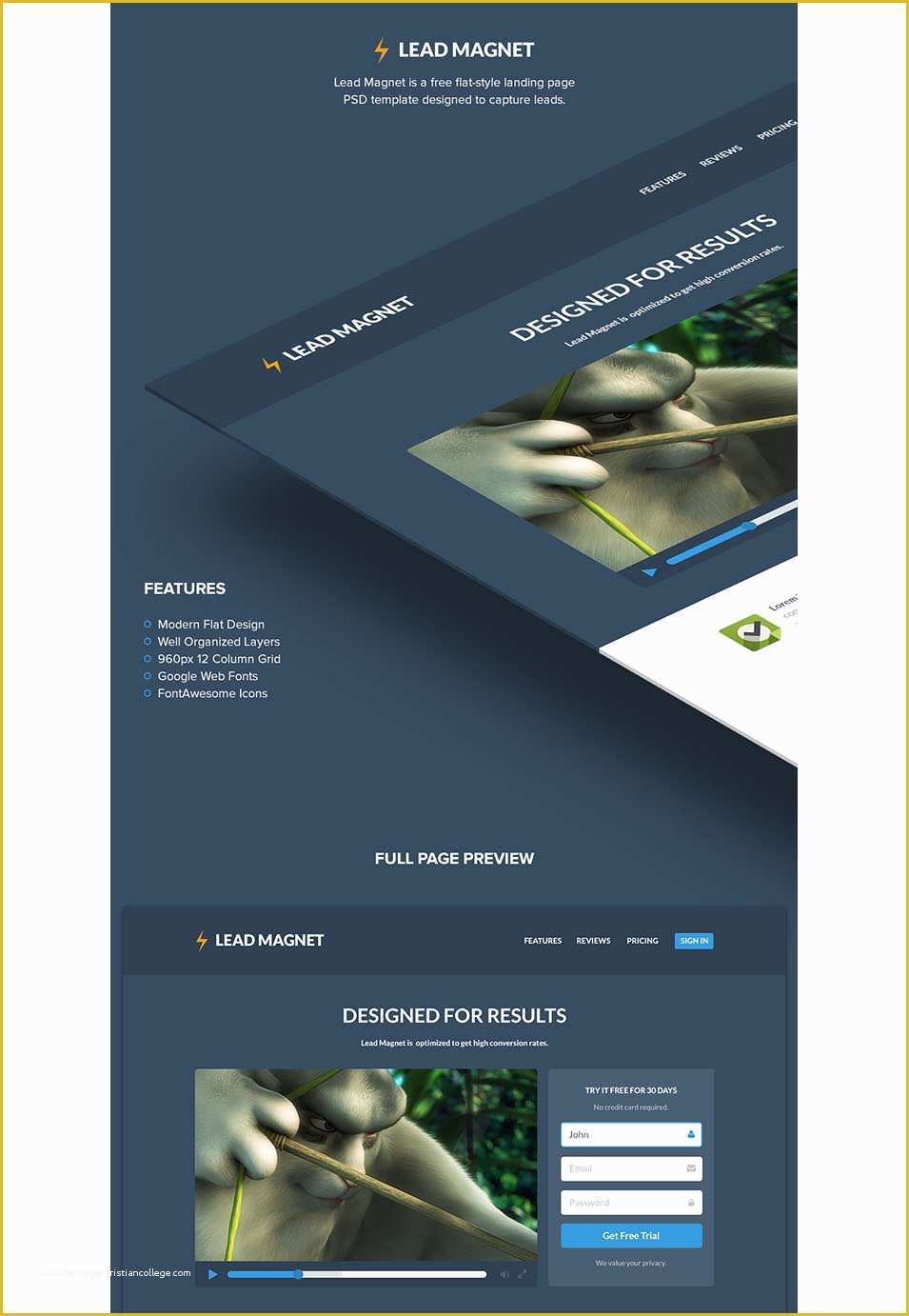 Free Video Landing Page Templates Of Landing Page Template – 90 Free Psd format Download