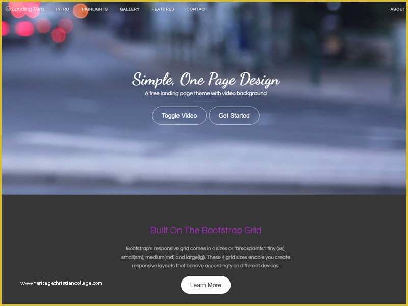 Free Video Landing Page Templates Of Rain Free Responsive HTML5 App Landing Page Template