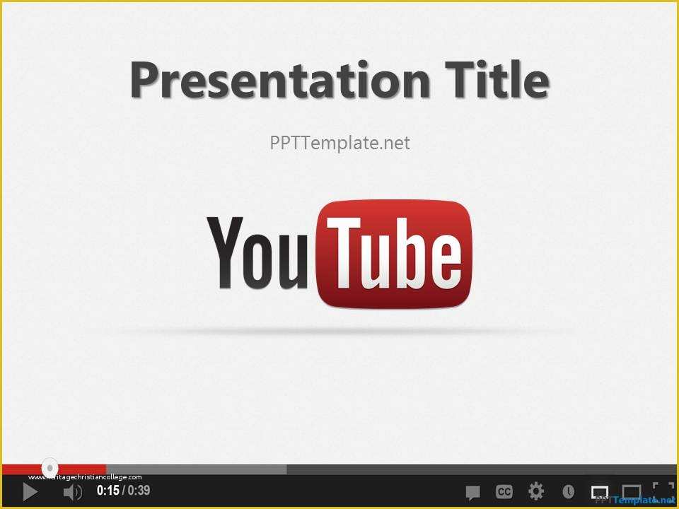 Free Video Presentation Templates Of Free Youtube Ppt Template