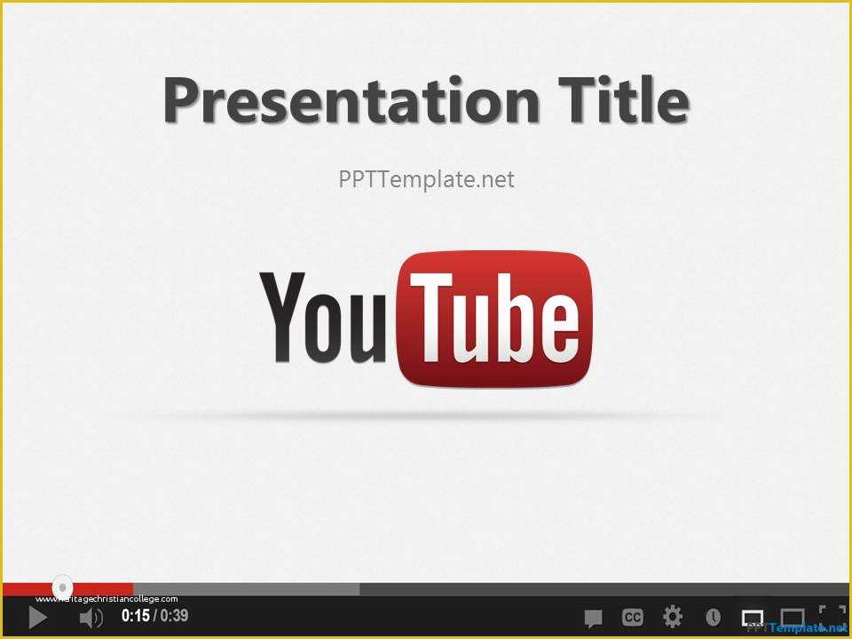 Free Video Presentation Templates Of Free Youtube Ppt Template 