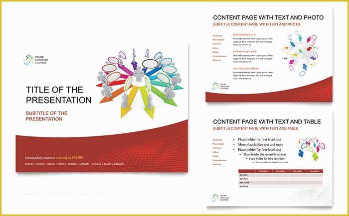 Free Video Presentation Templates Of Language Learning Powerpoint Presentation Template Design