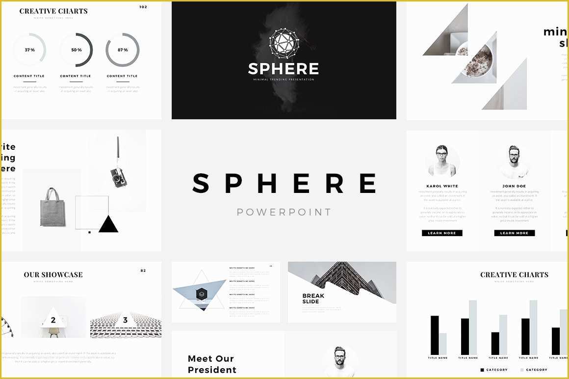 Free Video Presentation Templates Of Sphere Minimal Powerpoint Template Presentation