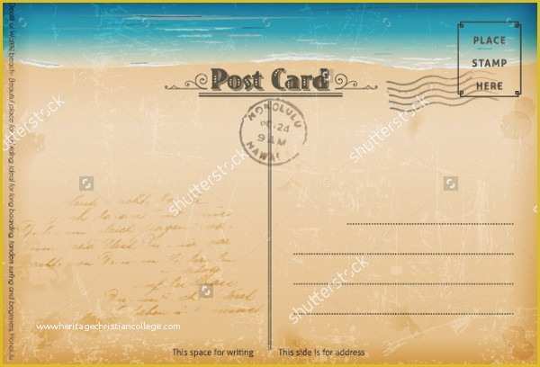 Free Vintage Postcard Template Of 7 Vintage Postcard Templates Free Psd Ai Vector Eps