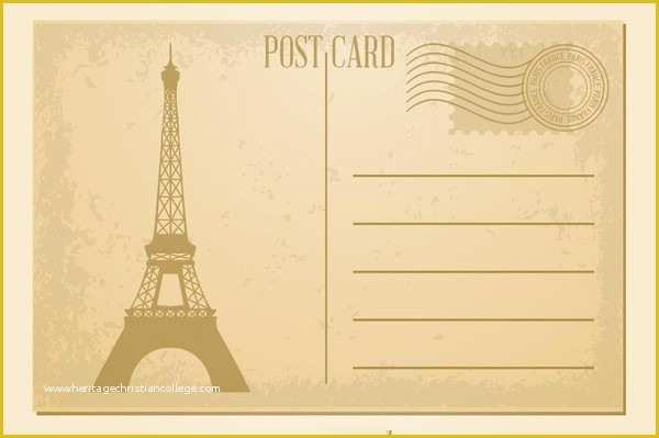 Free Vintage Postcard Template Of 7 Vintage Postcard Templates Free Psd Ai Vector Eps