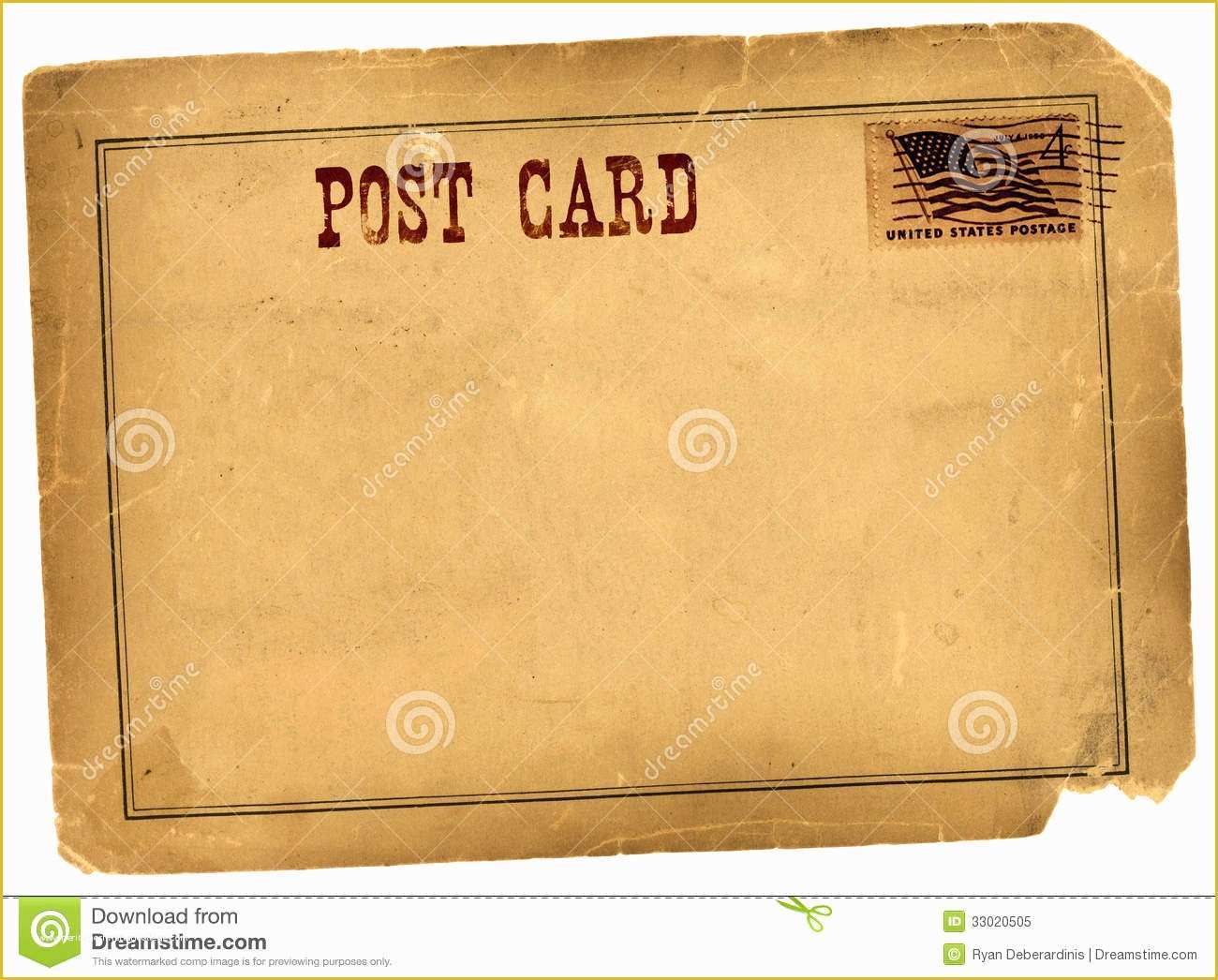 Free Vintage Postcard Template Of 8 Best Of Old Blank Postcard Template Vintage