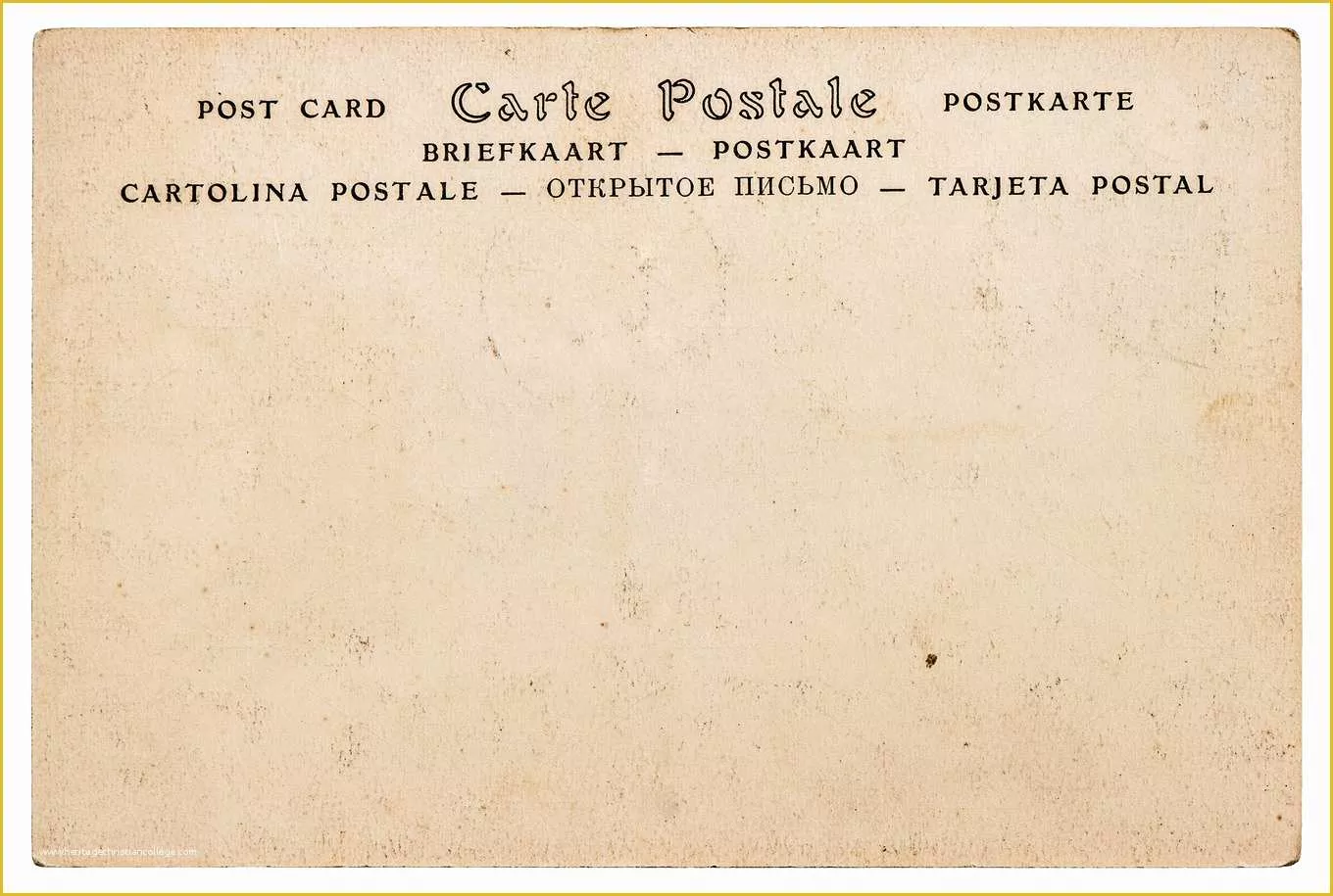 Free Vintage Postcard Template Of Blank Antique European Postcard Business S On