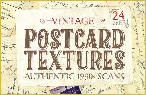 Free Vintage Postcard Template Of これチェック！本物のヴィンテージなポストカード（高解像度jpg） － Free Style All Free
