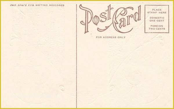 Free Vintage Postcard Template Of Gallery for Blank Postcard Back Design