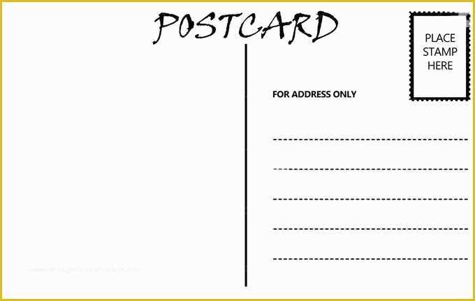 Free Vintage Postcard Template Of Line Postcard Template Invitation Template