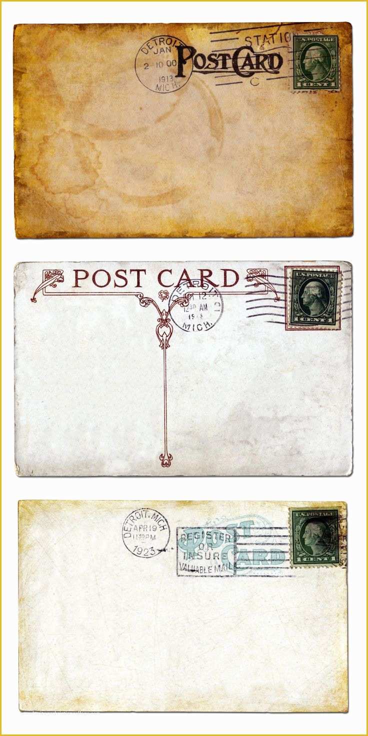 Free Vintage Postcard Template Of Pin by Linda Crismas On Cards N Tags