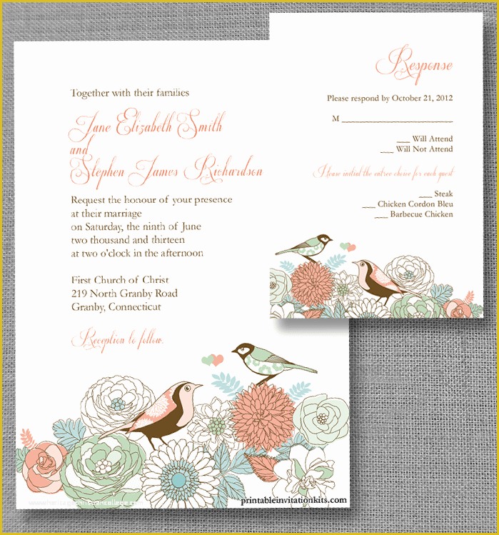 Free Vintage Wedding Invitation Templates Of 4 Convites Primaverais Para Imprimir