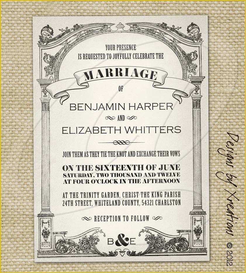 Free Vintage Wedding Invitation Templates Of Pink Wedding Invitations Vintage Wedding Invitations