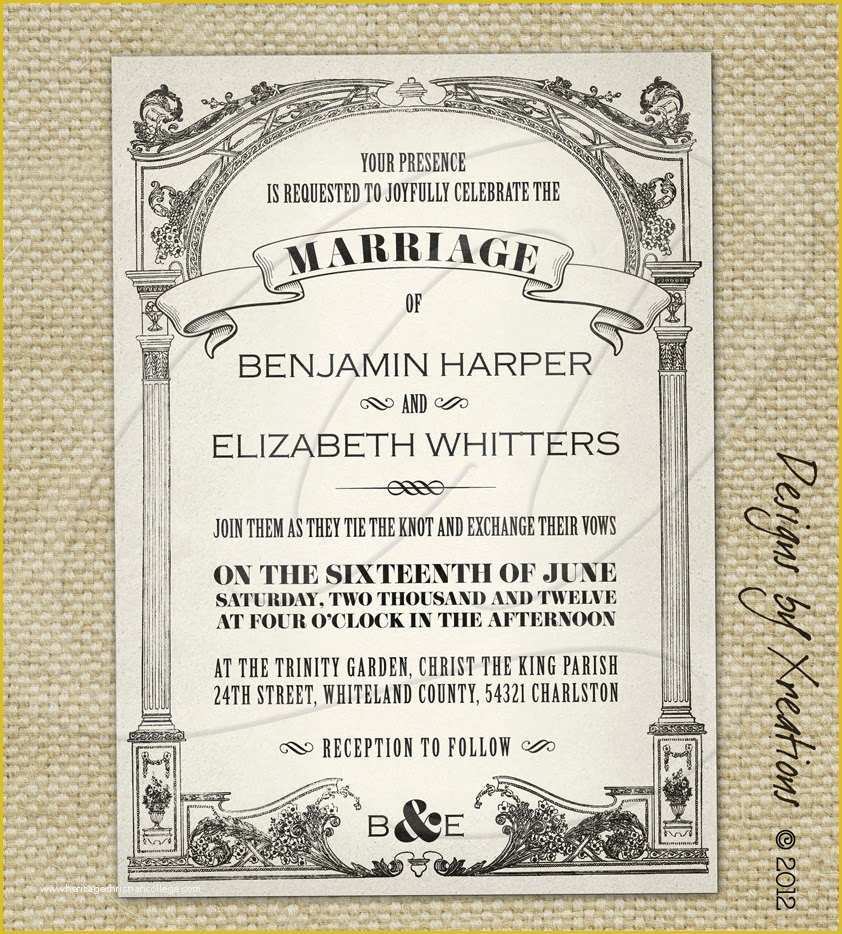 Free Vintage Wedding Invitation Templates Of Pink Wedding Invitations Vintage Wedding Invitations