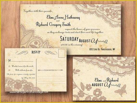 Free Vintage Wedding Invitation Templates Of Printable Vintage Wedding Invitations by Designedwithamore