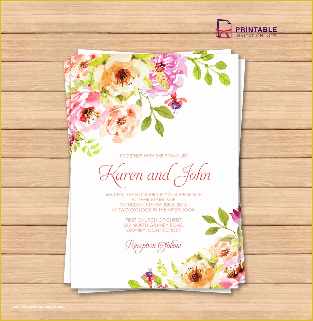 Free Vintage Wedding Invitation Templates Of Vintage Floral Border Invitation Template ← Wedding