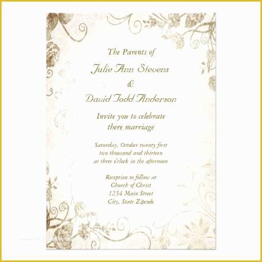 Free Vintage Wedding Invitation Templates Of Vintage Wedding Invitation Template