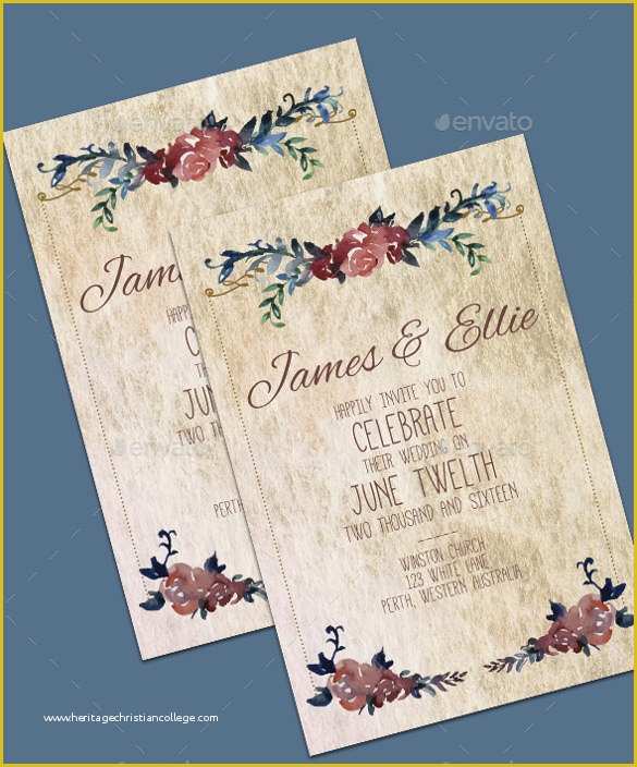 Free Vintage Wedding Invitation Templates Of Vintage Wedding Invitation Templates Free Printable