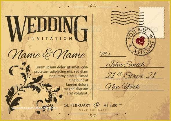 Free Vintage Wedding Invitation Templates Of Vintage Wedding Invitation Templates Invitation Template
