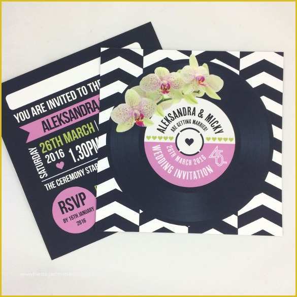 Free Vinyl Record Template Of 32 Wedding Party Invitation Templates – Word Ai Psd
