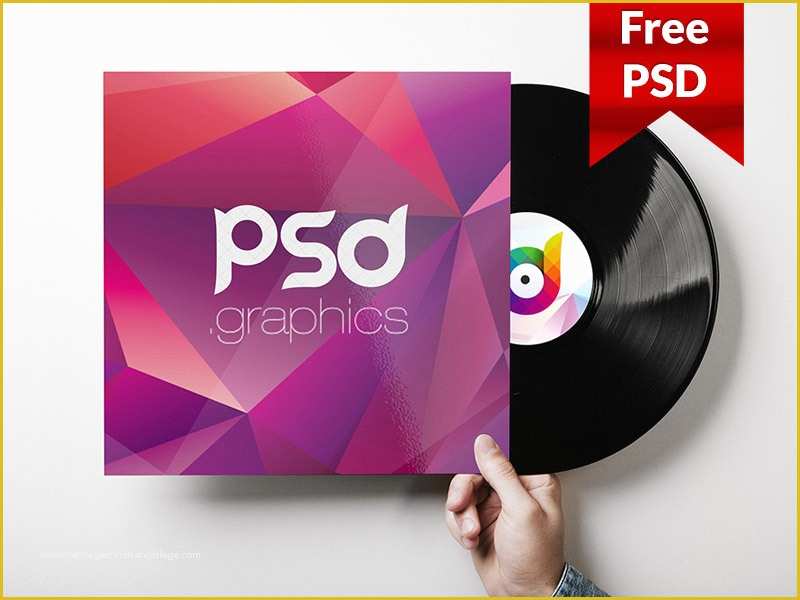 Free Vinyl Record Template Of Vinyl Record Cover Mockup Psd Template by Psd Freebies