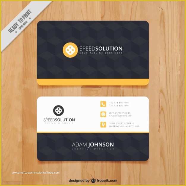 Free Visiting Card Templates Of Dark Business Card Template Vector