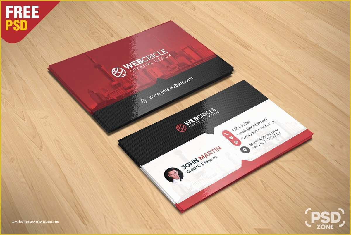 Free Visiting Card Templates Of Free Corporate Business Card Psd Download Psd