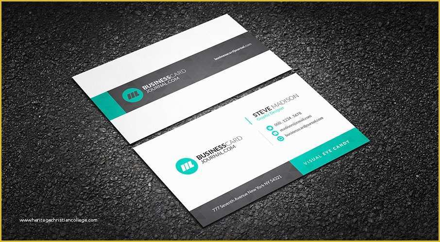 Free Visiting Card Templates Of Free Subtle Geometric Corporate Business Card Template