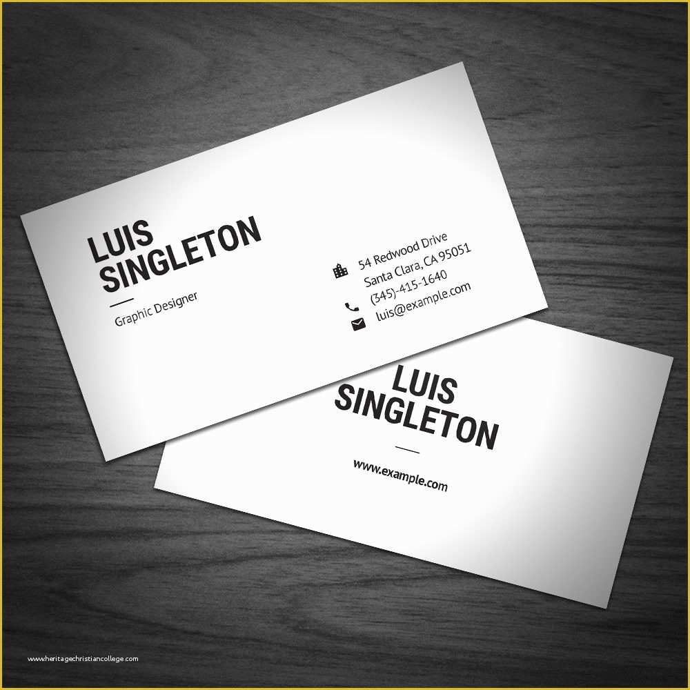 Free Visiting Card Templates Of Simple Business Card Template