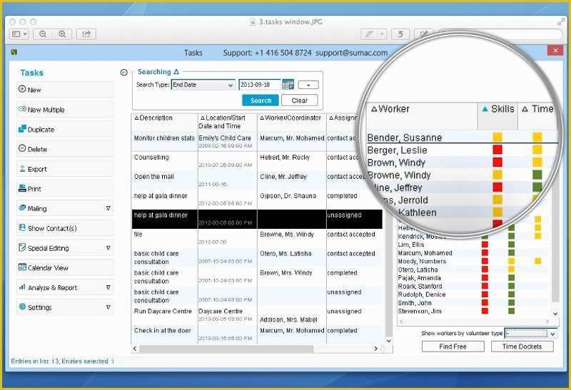 Free Volunteer Database Template Of Sumac