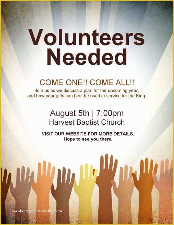 Free Volunteer Recruitment Flyer Template Of Pin by Joy Chatman On Posters