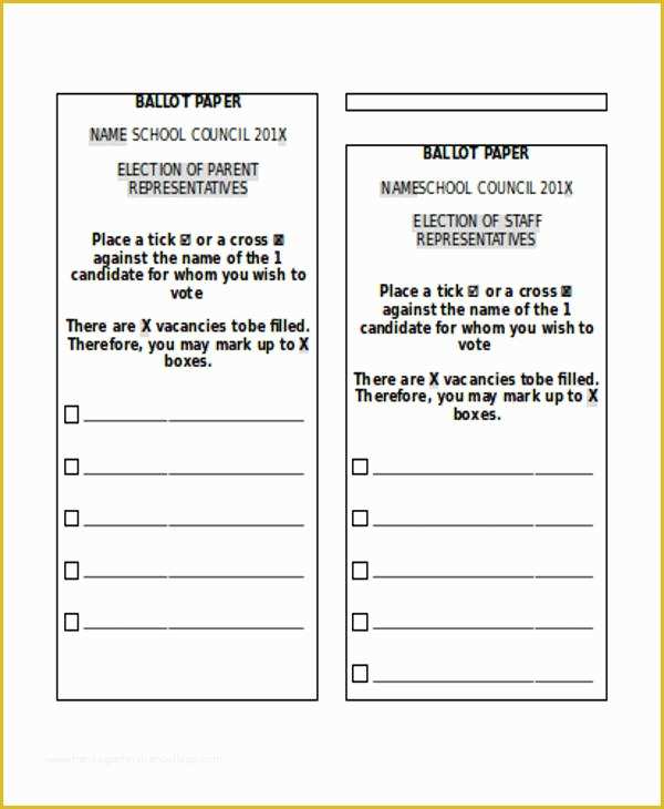 Free Voting form Template Of 18 Paper Templates In Word