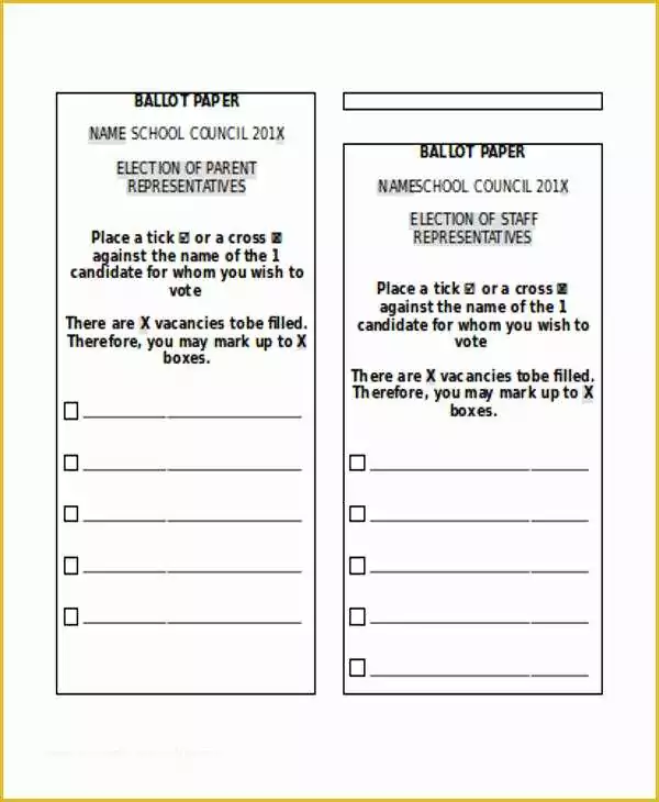 Free Voting form Template Of 18 Paper Templates In Word