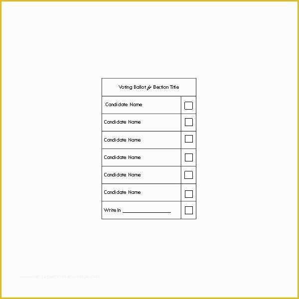 Free Voting form Template Of Download A Free Election Ballot Template