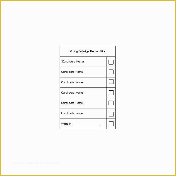 Free Voting form Template Of Download A Free Election Ballot Template