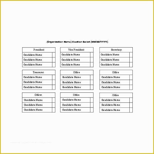 Free Voting form Template Of Download A Free Election Ballot Template