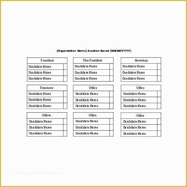 Free Voting form Template Of Download A Free Election Ballot Template