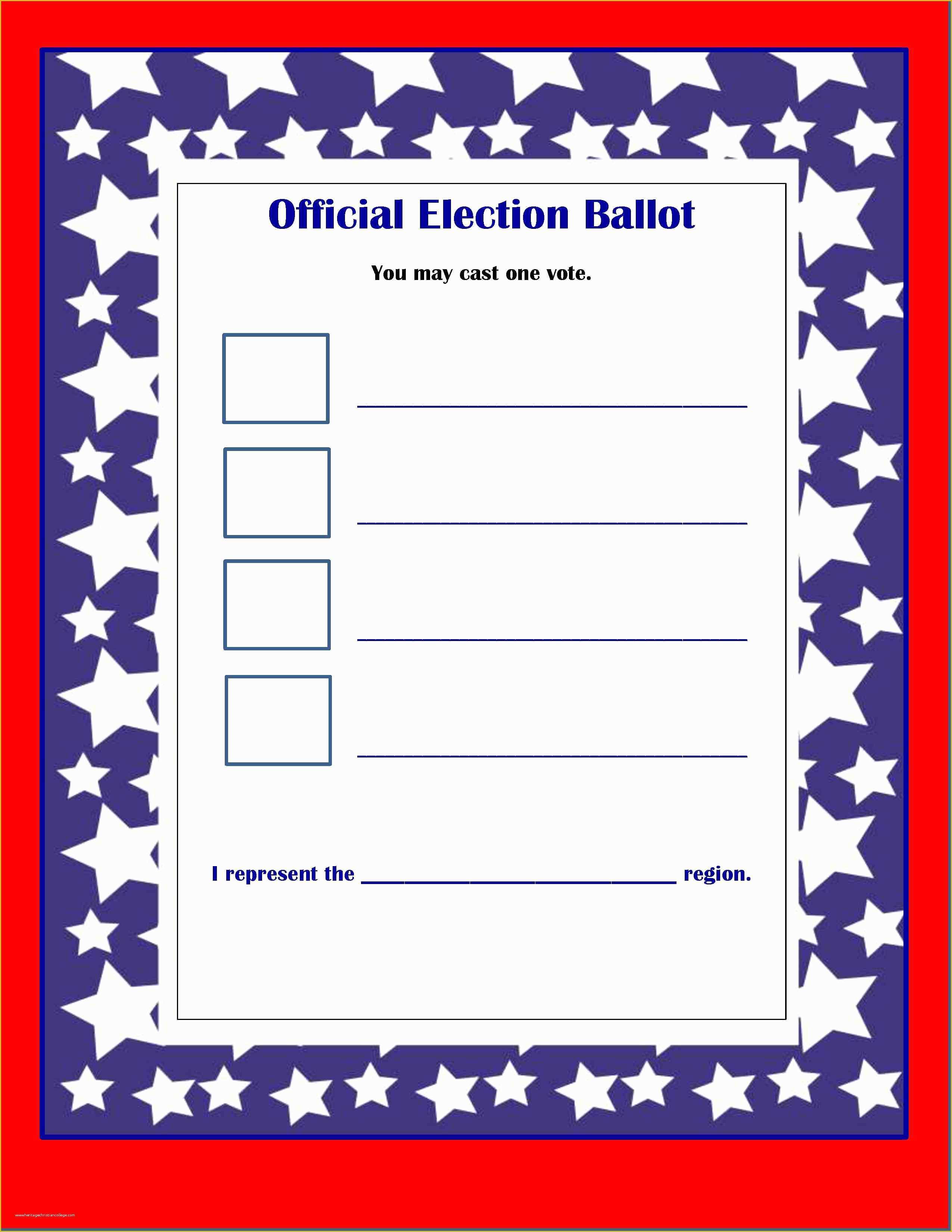 Free Voting form Template Of Election 2012 May the Best Character Win Part 2