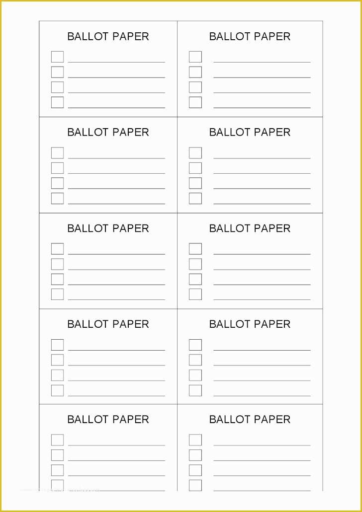 Free Voting form Template Of King and Queen Ballot Template Student Council Election