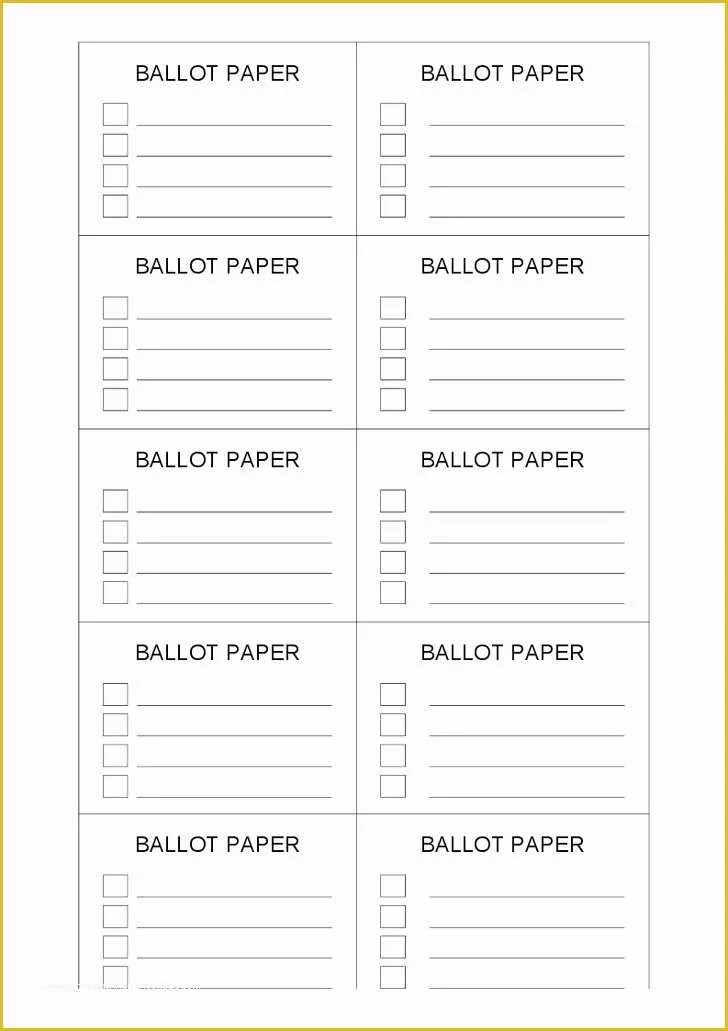 Free Voting form Template Of King and Queen Ballot Template Student Council Election