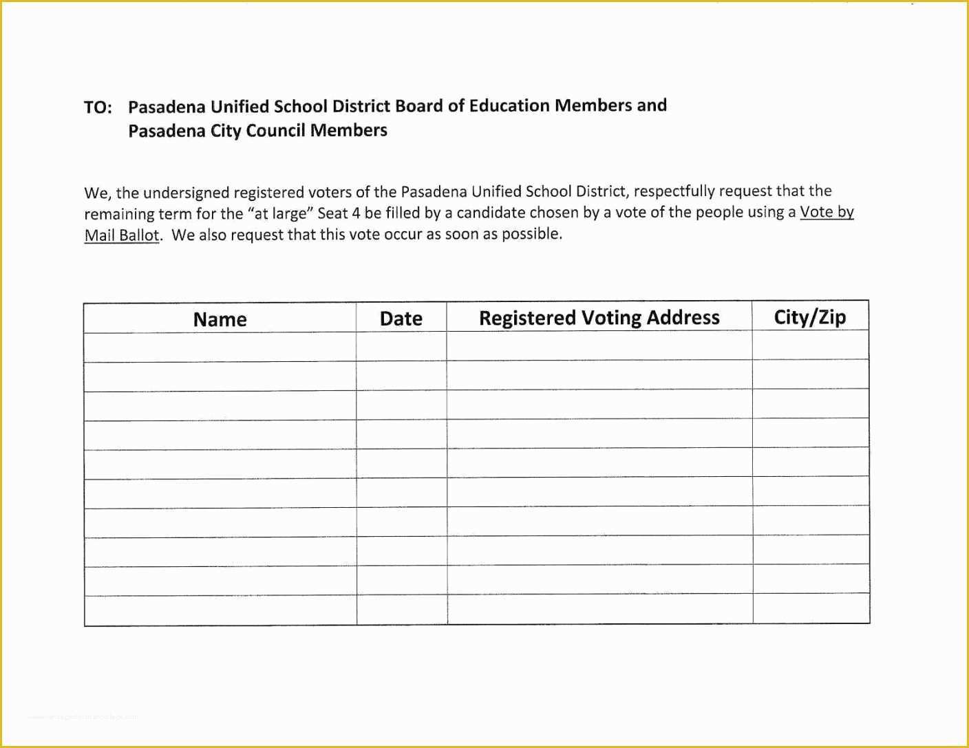 Free Voting Form Template Of Sample Election Ballot For Board Directors 