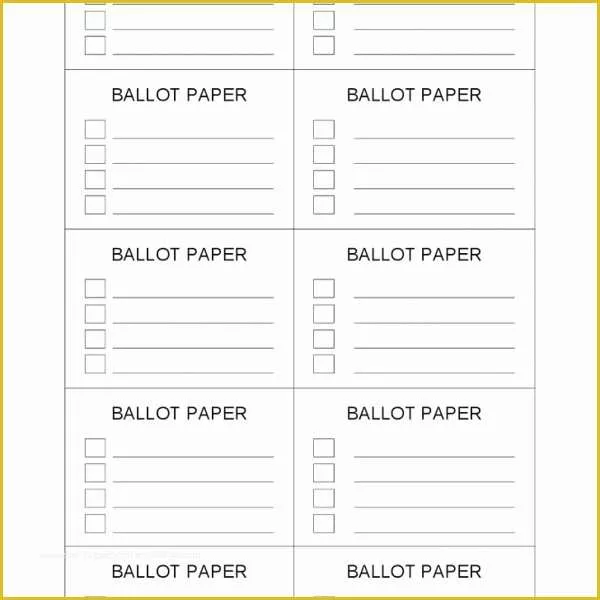 Free Voting form Template Of Student Council Election Ballot Template Student Council