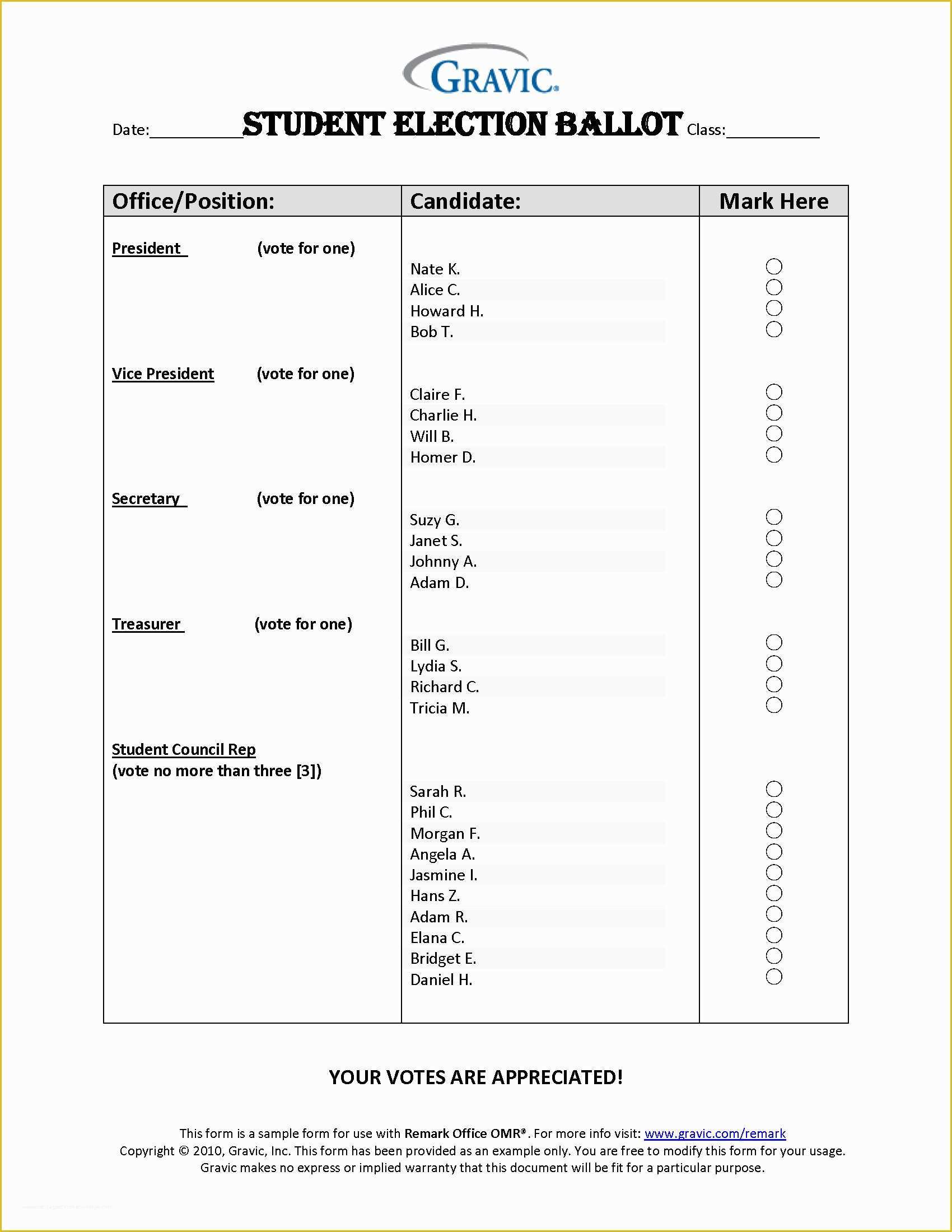 Free Voting Form Template Of Sample Election Ballot For Board Directors Free Voting Form Template Of Sample Election Ballot For Board Directors