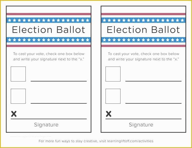 Free Voting form Template Of Write In Ballot Template