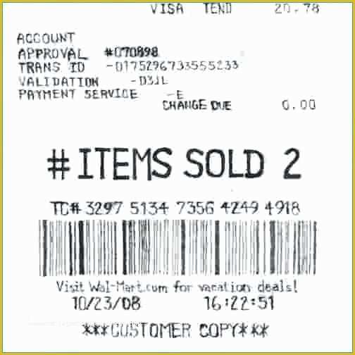 Free Walmart Receipt Template Of Free Walmart Receipt Template Fabulous Need Walmart