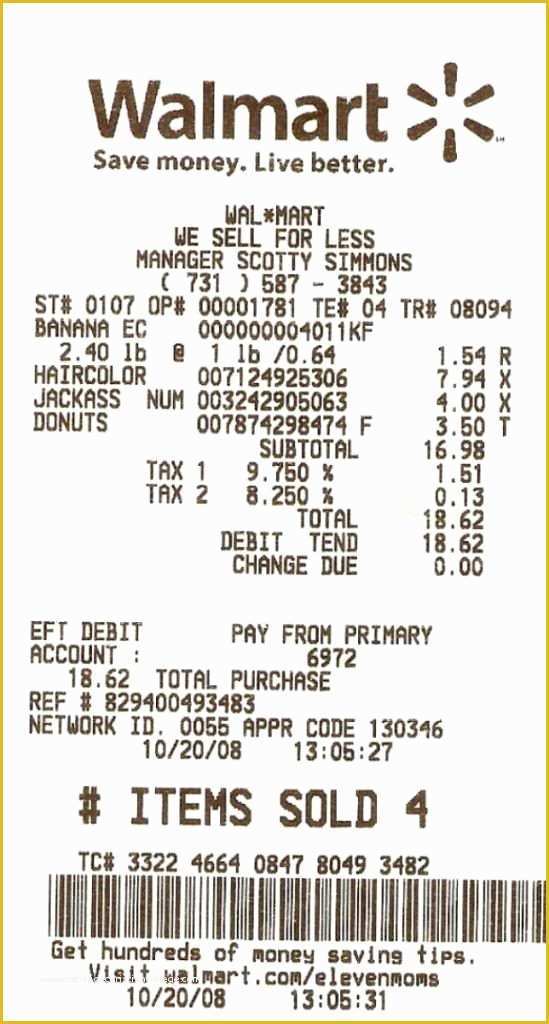 Free Walmart Receipt Template Of Need Walmart Receipt Template