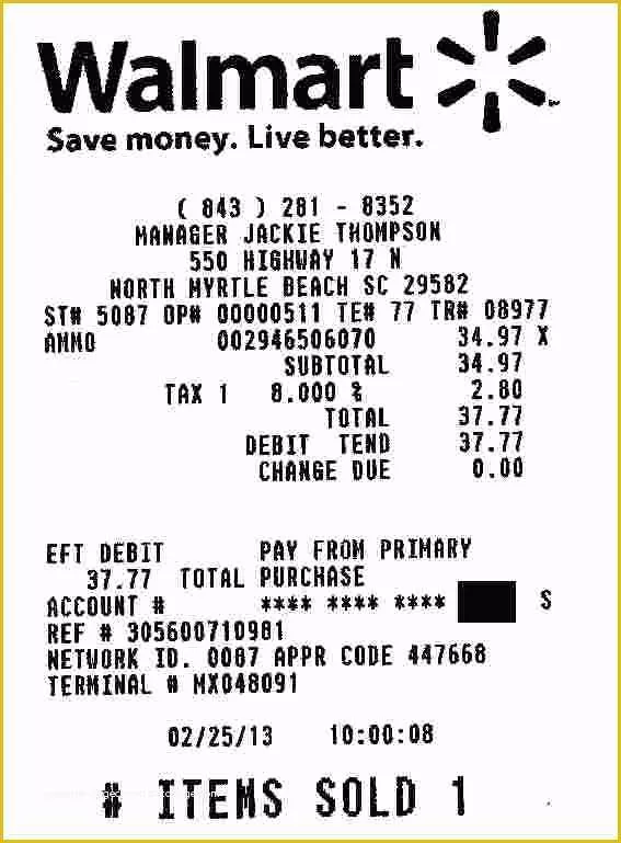 Free Walmart Receipt Template Of Walmart Receipt Maker