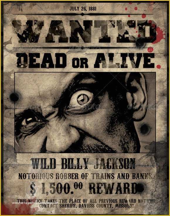 Free Wanted Poster Template Of 20 Free Wanted Poster Templates to Download